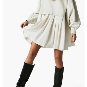Free People Eleanor Layered Sweatshirt Minidress